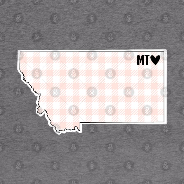 USA States: Montana (pink plaid) by LetsOverThinkIt